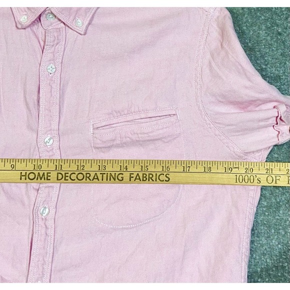 Cactus Man Ricky Singh Short Sleeve‎ Button Down Shirt Mens Size Medium Pink - Picture 10 of 11